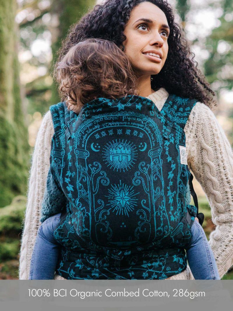 Doors of Durin Mellon Nook Baby Carrier with text dfb463d7 c298 4ea5 bc07 1f0d3973db53