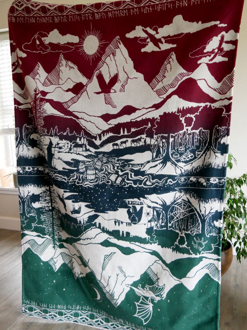 Hobbit Quest Hogmany Oscha Lord of the Rings Throw Blanket 1