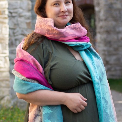 Hobbit Quest into the Sunset Oscha baby wrap shawl 2