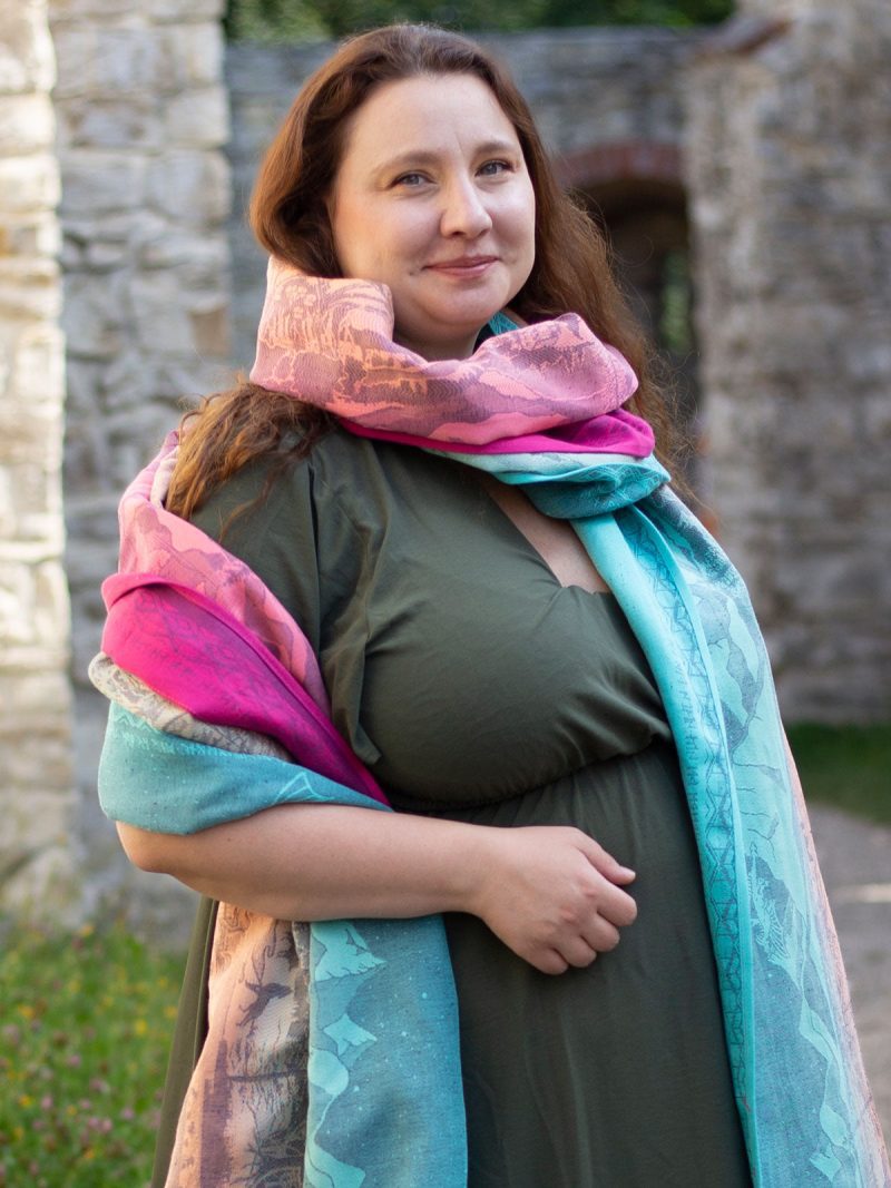 Hobbit Quest into the Sunset Oscha baby wrap shawl 2