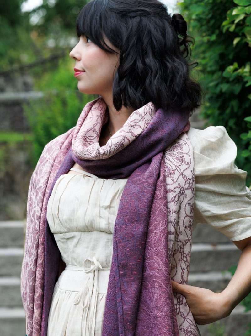 Lothlorien Damask Oscha Lord of the Rings Shawl Wrap 2