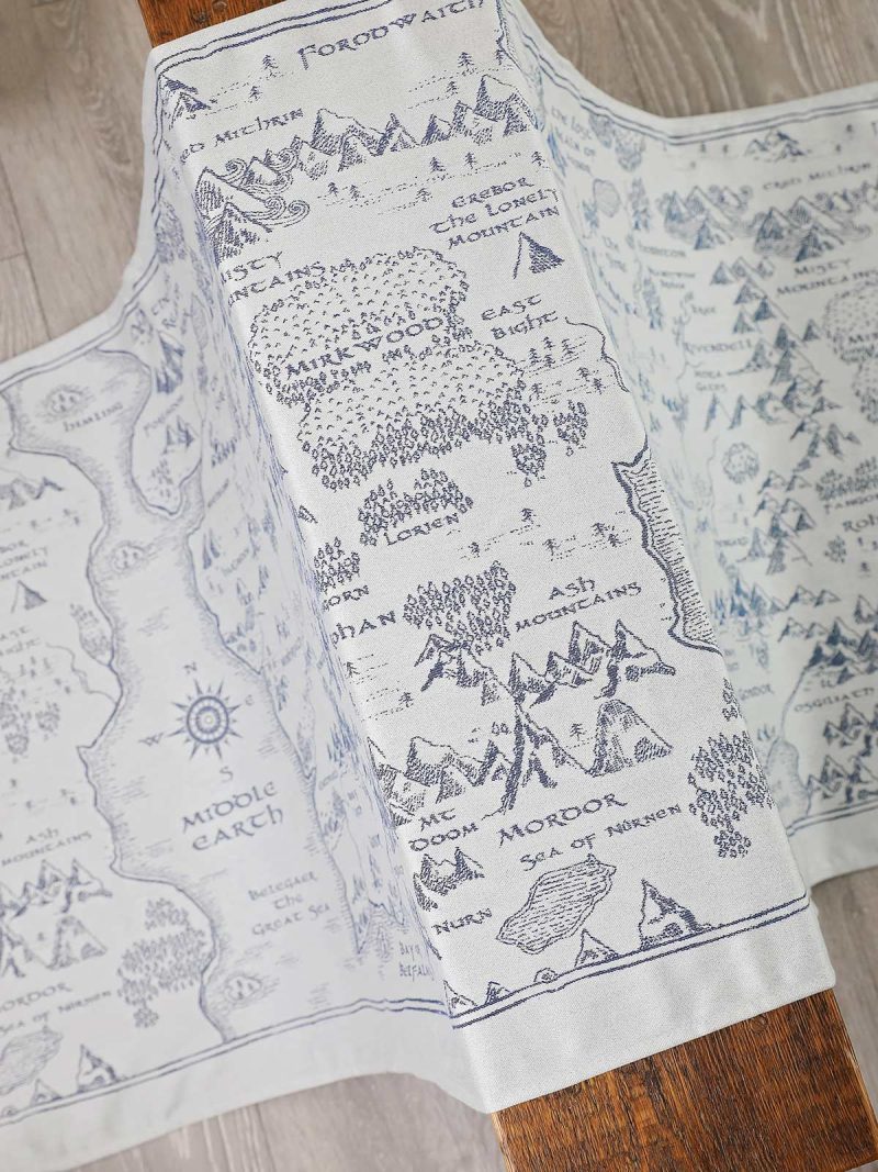 Map of Middle Earth Ink Baby Wrap Full Pattern