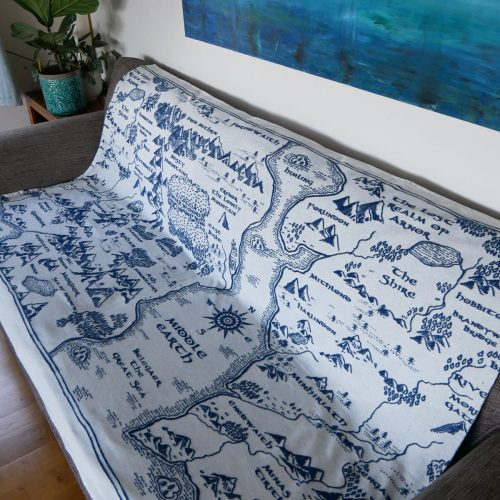 Realm of Middle earth Ink Oscha Lord of the Rings map Blanket 1