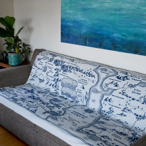 Realm of Middle earth Ink Oscha Lord of the Rings map Blanket 3