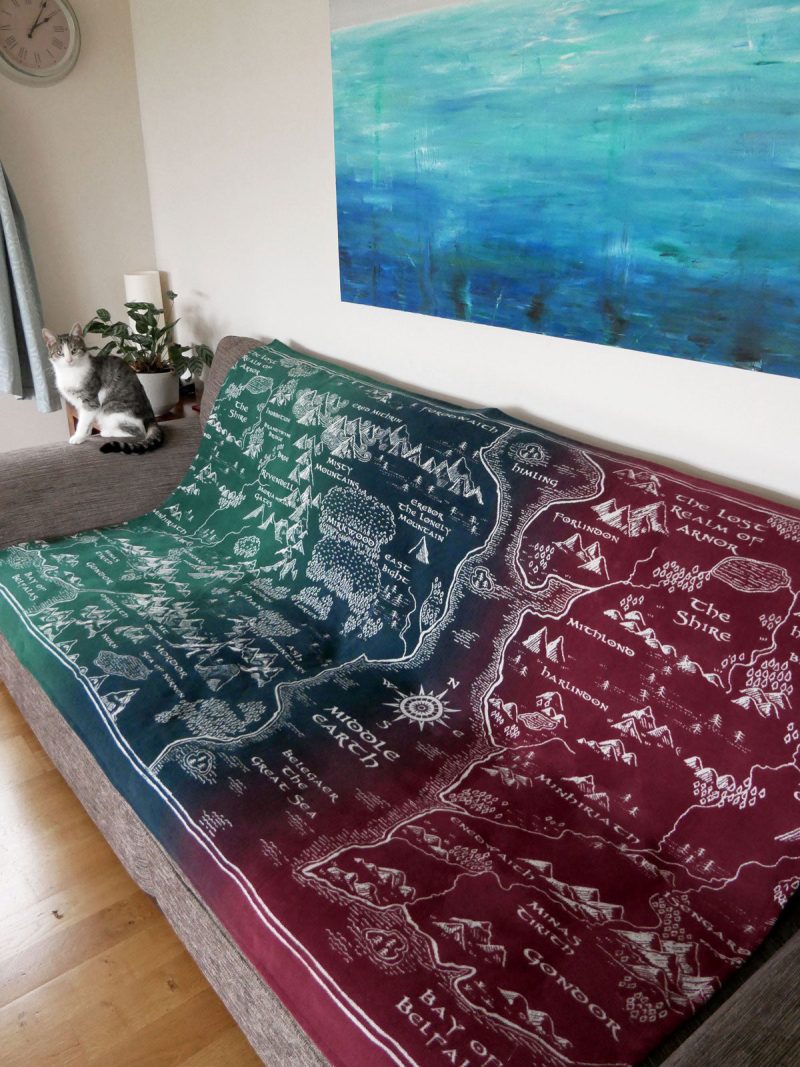 Realm of Middle earth Oscha Lord of the Rings map throw blanket 7