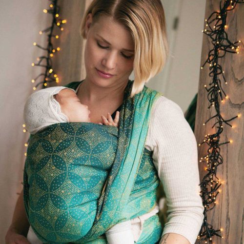 Starry Night Gold Dust Oscha Slings Action Baby Wrap Action with text 22a5fd7a cbc3 4729 9b41 d9a7dbb1708b