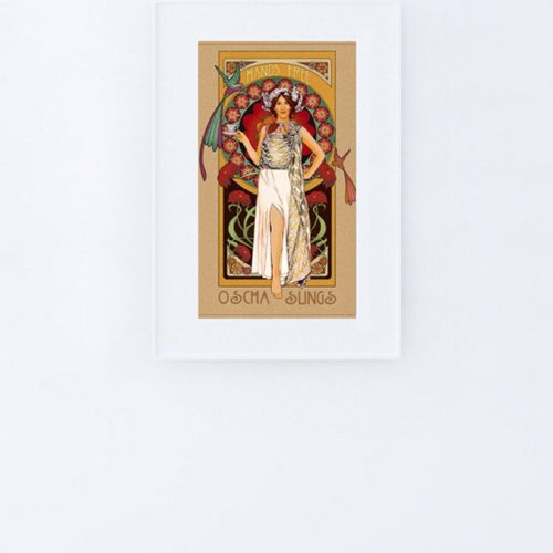 art nouveau complete set of five art print7